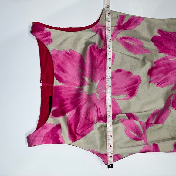 Jones New York Spring Pink Floral Sheath Dress Size 6 - Picture 8 of 13